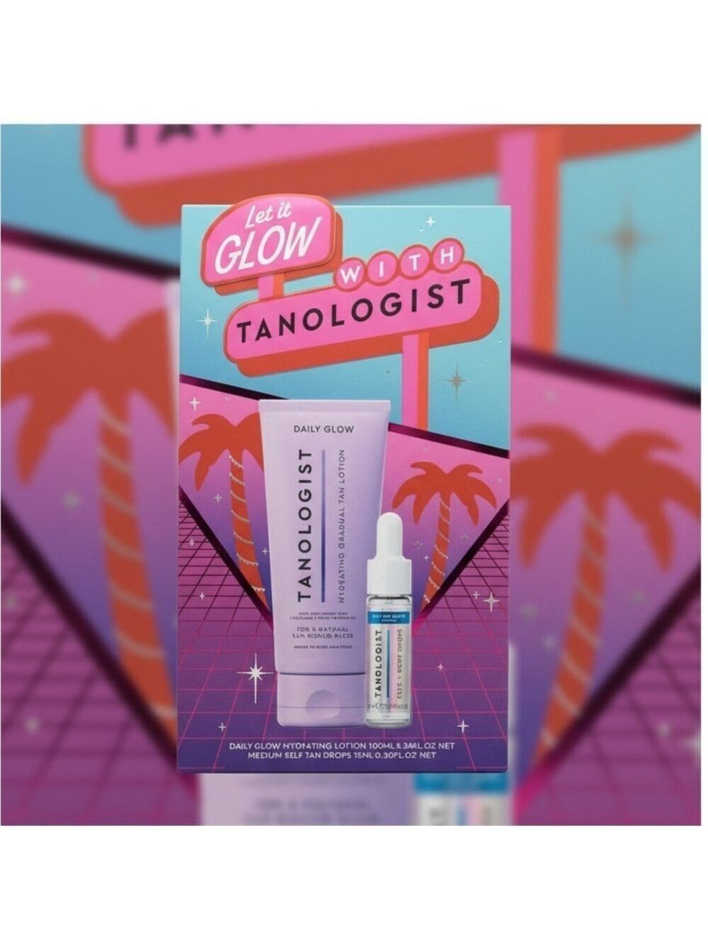 Tanologist Let It Glow Self Tan Set Daily Glow Lotion + Self Tan Drops NIB